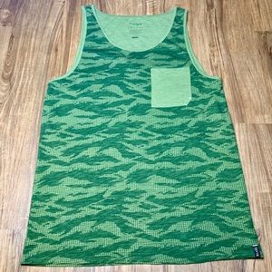 Tavik Men's Green Grid Camouflaged Tank Top
